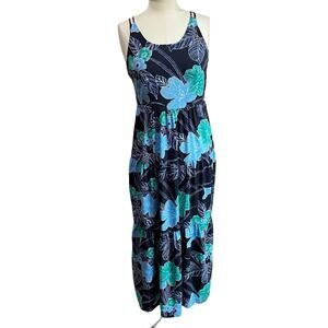 LOFT Blue Floral Maxi Dress
